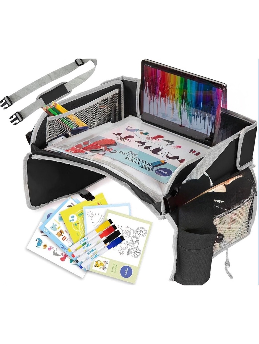 Kids Portable Carseat Tray and Road Trip Must Haves